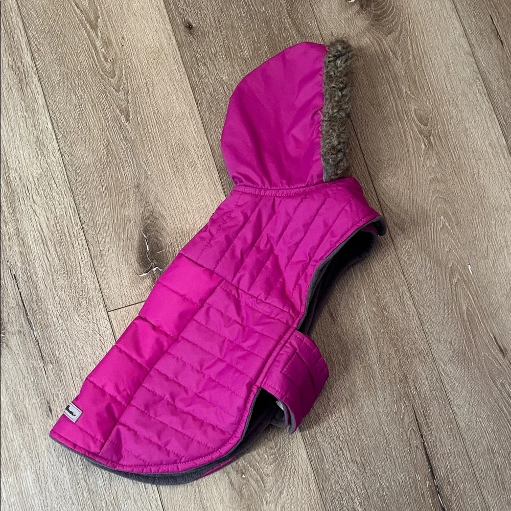 Eddie Bauer ~ pink/orchid quilted dog coat, size M, in good condition! - Picture 3 of 13